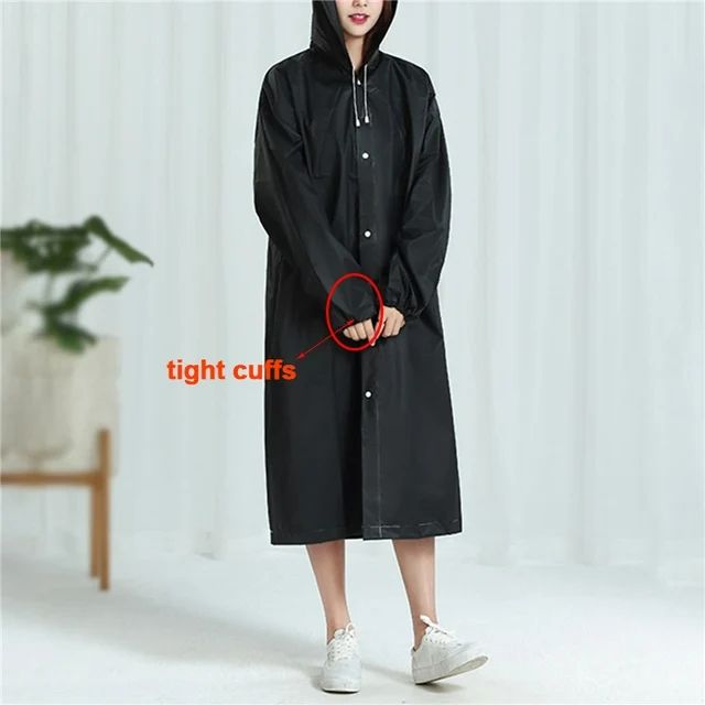 Non-disposable Thickened Frosted Waterproof Adult Men Women Children Integrated Semi-transparent Hiking Raincoat