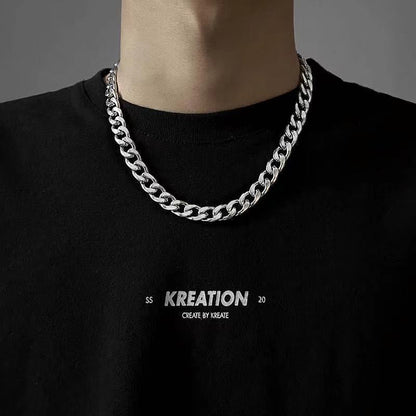 New Arrivals Non-embroidered steel NK chain men's Cuban necklace 304 titanium steel necklace women's hiphop European and American hip hop DIY jewelry accessories Valentine's Day Gifts