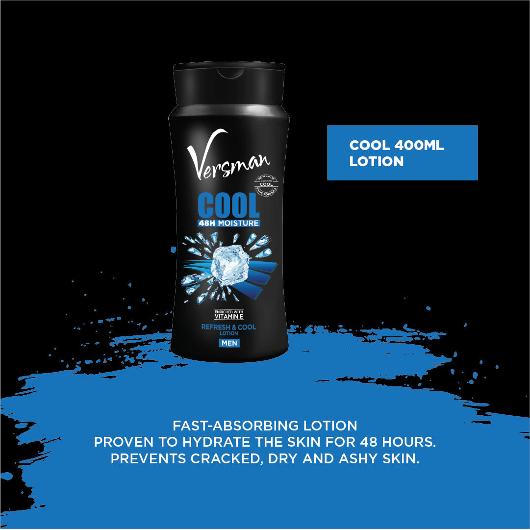 Versman Bro Kit: Cool 400ml Lotion + Shower Gel + Roll On Deo (Pack of 3)