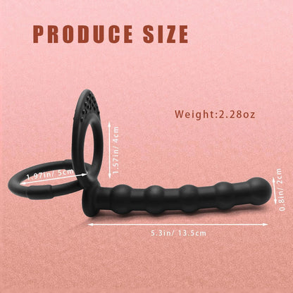 Silicone Anal Plug With Penis Ring,Anal Beads With Cock Ring,Anal Sex Toys,Anal Toys For Men,Women And Beginners,Sex Toy For Vagina,Anal Training For Anal Trainer,Anal Butt For Couples,G Spot Plug Toy