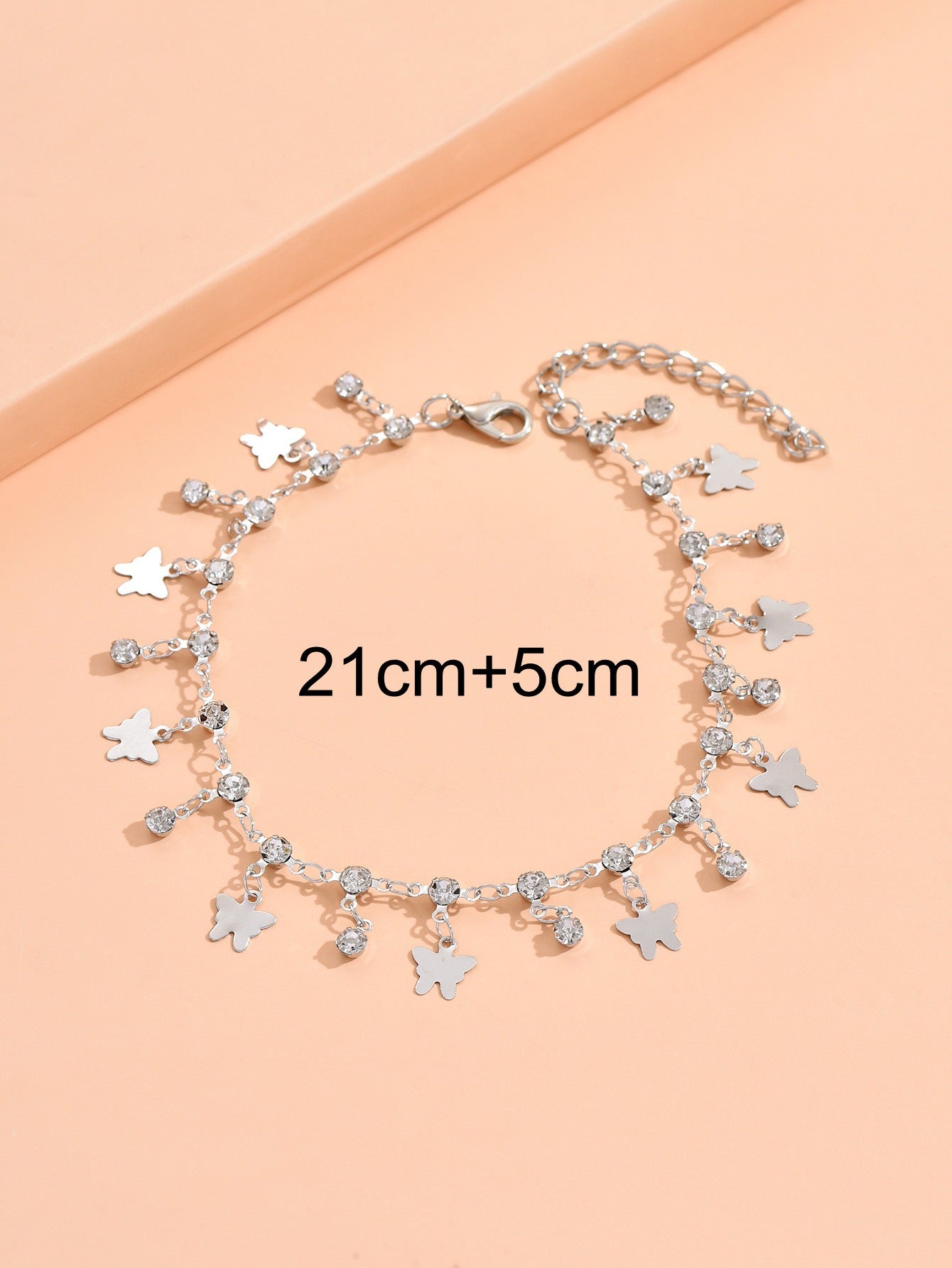 European and American jewelry anklet Retro ethnic Bohemian beach anklet jewelry with diamond butterfly pendant anklet female