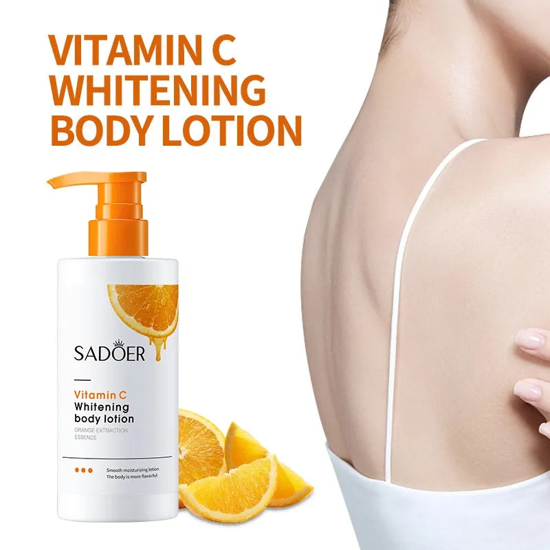 SADOER Vitamin C Whitening Body Lotion Cream Moisturizing Refreshing Whole Body Lightening Cream