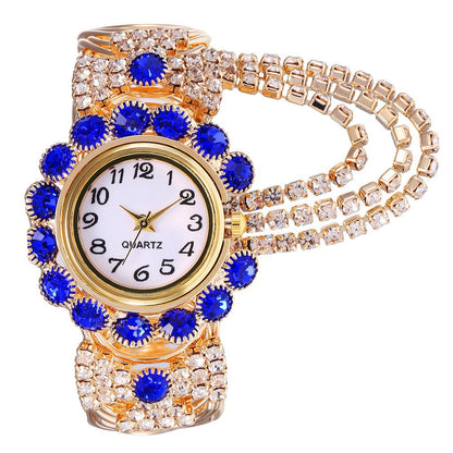 New women's diamond studded stylish temperament quartz watches fashion alloy bracelet watches female