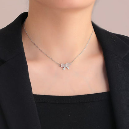 Bow Tie Necklace For Women, Luxury Necklace, Non-Fading Clavicle Chain, Titanium Steel Necklace