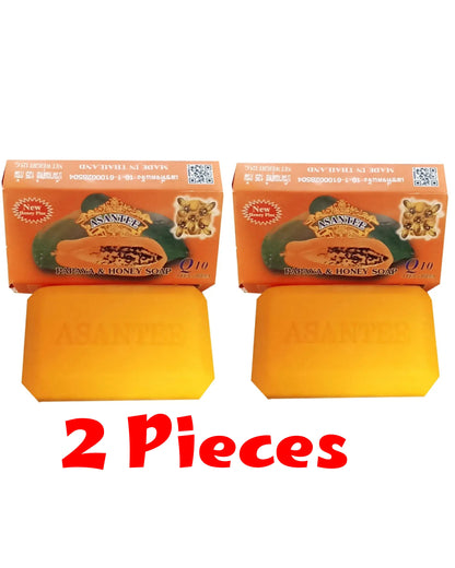 2PCs Asantee Papaya And Honey Skin Lightening Face And Body Soap Asante Brightening Skin Care Soap