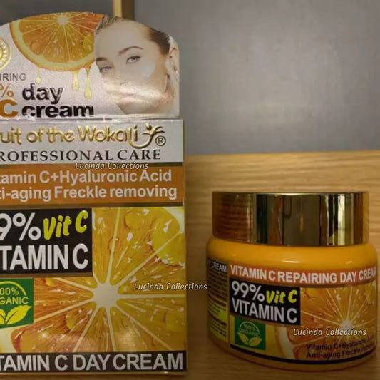 Fruit of the Wokali Vitamin C Day Cream with Hyaluronic Acid, Anti Aging Freckle Removing Firming Repairing Brightening