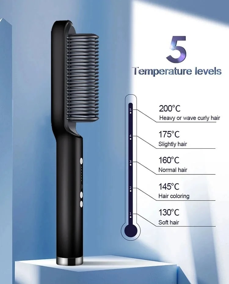 Hot Comb Hair straightener comb Hair Curler Hair crimper fast Heating not hurt Hair Straight Hair Curling rambut Anti-Scalding Styling Tool Straightening Brush