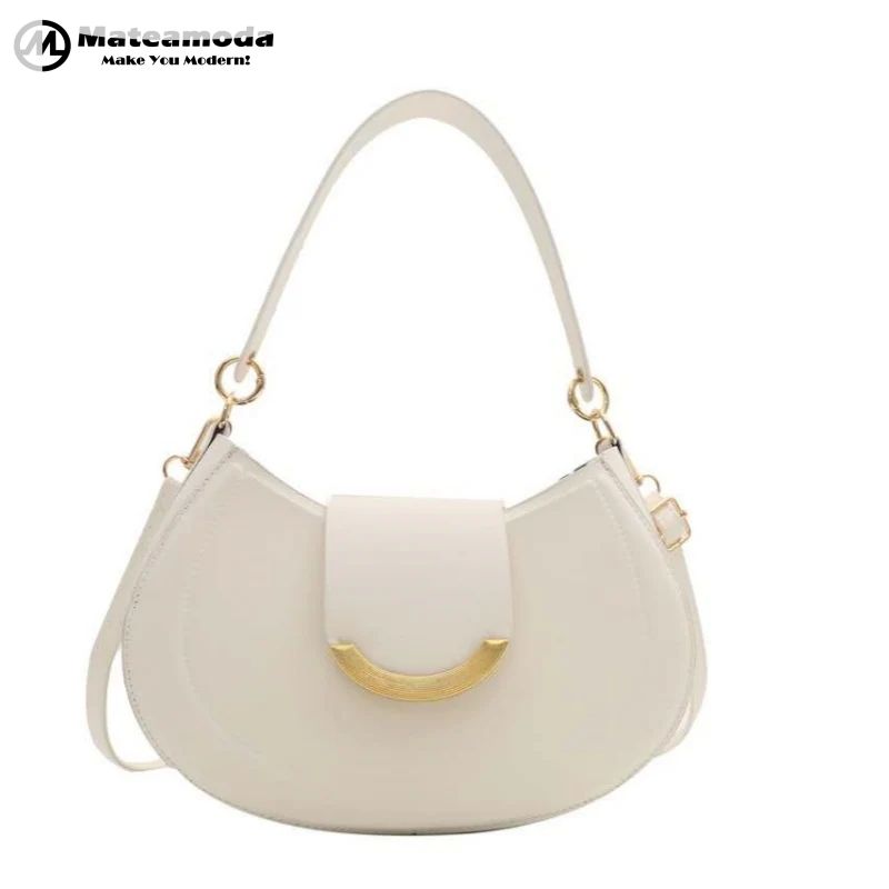 Mateamoda Elegant Solid Pattern Hobo Bag Crossbody Bag Underarm Handbag