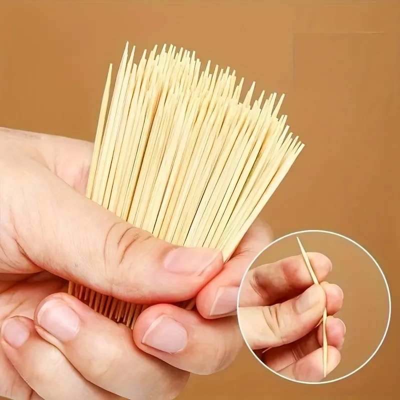 1000PCS Disposable Double Headed Toothpicks Natural Bamboo Floss Home Kitchen Restaurant Hotel Portable Teeth Cleaning Tool