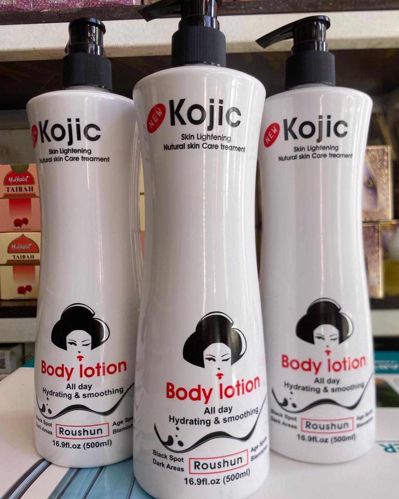 Kojie San Kojic Acid Lotion - Nourishing & Skin Brightening Body Lotion with Rosehip, Shea Butter & Vitamin E Body Lotion for Flawless Even Skin Tone - 500ml