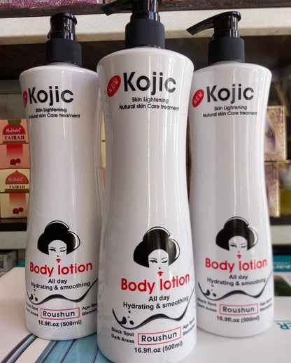 Kojie San Kojic Acid Lotion - Nourishing & Skin Brightening Body Lotion with Rosehip, Shea Butter & Vitamin E Body Lotion for Flawless Even Skin Tone - 500ml