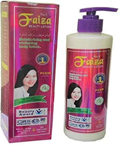 Faiza Moisturizing And Whitening Body Lotion Remove Dark Circles Acne Wrinkles Freckles and Moisturizing Lotion 400ml Evens Skin Tone Clear and Smoother Skin