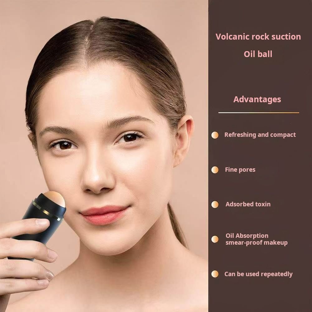 Ultra volcanic stone oil absorbing ball, oil absorbing ball, pore shrinking makeup, oil removal, oil absorption and beauty stick, portable