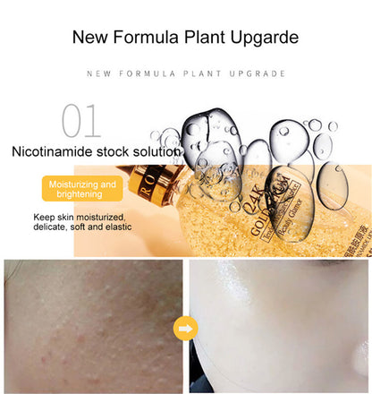 [Promotion] 100ml 24k Gold Hyaluronic Acid Nicotinamide Face Serum Anti Aging Facial Lifting Collagen Essence Skin Care Whitening Serum