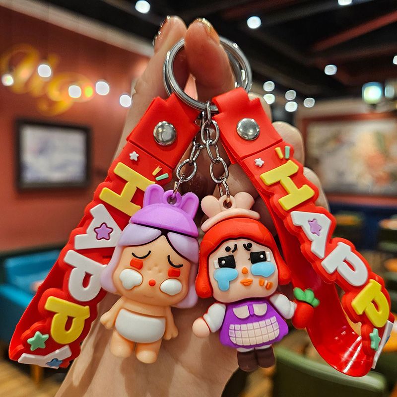 Creative Cartoon Crying Baby Doll Keychain Exquisite Car Keychain Net Celebrity Pendant Keychain Gift