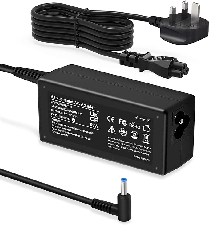 65W HP Laptop Adapter Charger,19.5V 3.33A Power DC 4.5x3.0mm Supply for HP Pavilion x360 11 13 15, HP ProBook 450 430 440 446 455 470 G8 G7 G6 G5 G4, HP EliteBook 840 G5