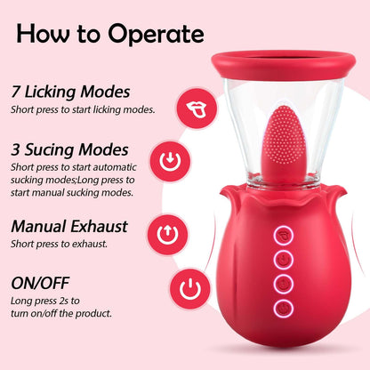 Sucking Vibrator Sex Toys for Women 3 Sucking 7 Tongue Licking APP Control Vibrator with 2 Suction Cups Adult Sex Toy for Nipple Clitoral Stimulator Clit Pussy Pump Female Sex Toys