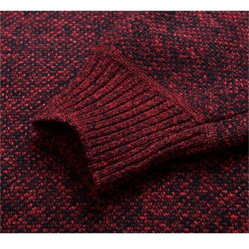 Sweaters & Cardigans This Year's Fashion Simple Personality All-In-One Men's Thick And Fleece Sweater Half Turtleneck Zip-Up Straight Pullover Sweater