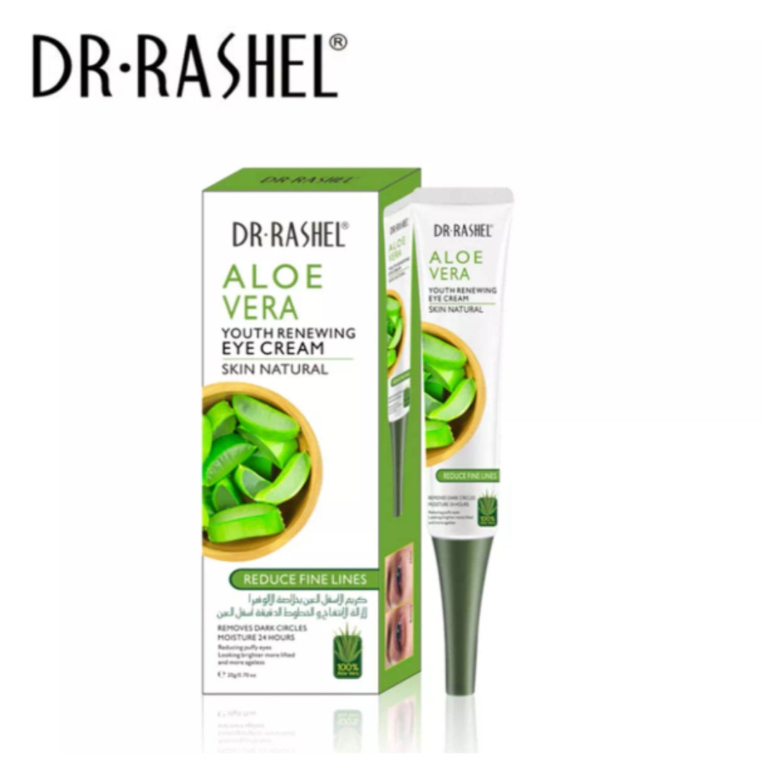 Dr. Rashel Aloe Vera Youth Renewing Eye Cream - Reduces Fine Lines, Dark Circles, Puffy Eyes
