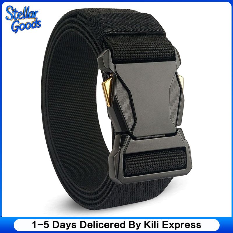 Men Tactical Belts Quick Release Outdoor Training Belt High Quality Casual Sports Men Belt Breathable and Comfortable Nylon Canvas Pants Belt Classic High Elastic Soldier Belt