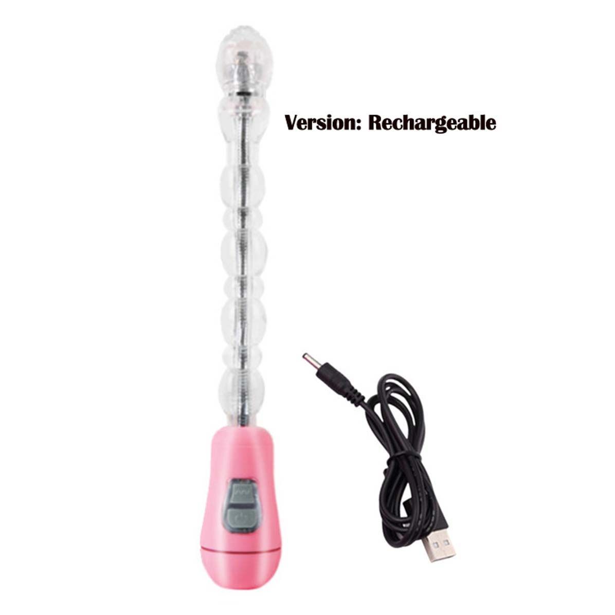 Vibrating Anal Beads Anus Butt Plug Clitoral Vaginal Vibrator Flexible Long Prostate Massager Waterproof Bendable Anus Clit Stimulator Adult Sex Toy for Men Women Couple