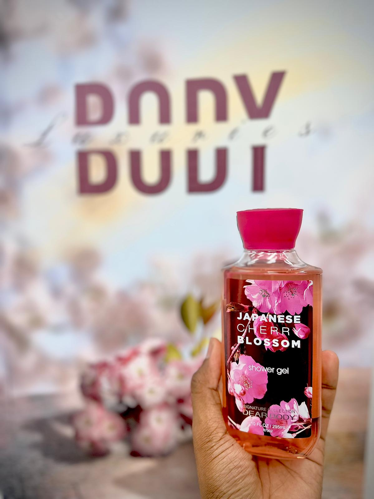 5 Pack Dear Body Japanese Cherry Blossom and Body Splash, Shower Gel, Splash, Cream and Hand Lotion Sweet Fresh Scent Signature Collection Body Luxuries Body Washes 5 in 1 Set