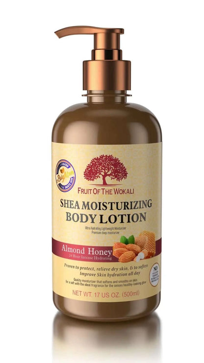 Fruit of the Wokali Shea Moisturing Body Lotion - Oat Meal Nourishing Replenish and Retain Moisture Rich in Antioxidants Lightweight Formula Absorbs Quickly 500ml