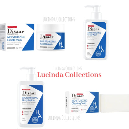 Hyaluronic Acid Cream , Lotion , Facial Wash , Soap Moisturizing Brightening Cleansing Face Body Skin HA Ceramide Amino Acid Shea Butter - Disaar