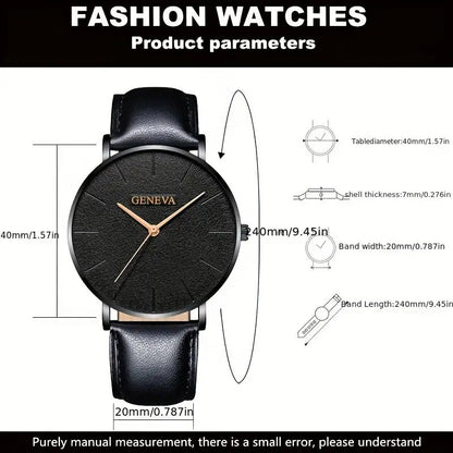 4PCS Set Fashion Mens Sports Watches Man Business Quartz Wristwatch Luxury Brown Leather Bracelet Men Casual Clock Watch