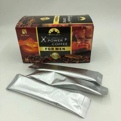 XPower Coffee for Men Wins Town Coffee King Dietary Supplement Maca Ginseng Male Enhance Healthy Energy Libido Power X Powder