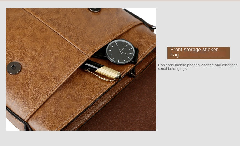 Men PU leather single shoulder bag fashion shoulder bag business bag men's crossbody bag business cross-body sling bag