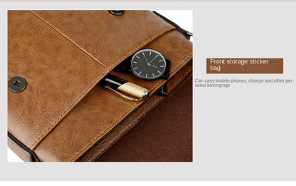 Men PU leather single shoulder bag fashion shoulder bag business bag men's crossbody bag business cross-body sling bag