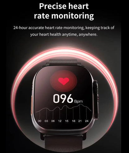 RichRipple Newest 4in1 Ultra Smart Watch Strap 49mm 2.2inch Full Touch Screen Sports Fitness Watch IP68 Waterproof Bluetooth Call Smart Watch