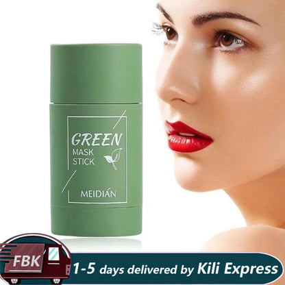 Green Tea Oil Control Solid Cleansing Mask Clean Blackhead Moisturizing Skin Care