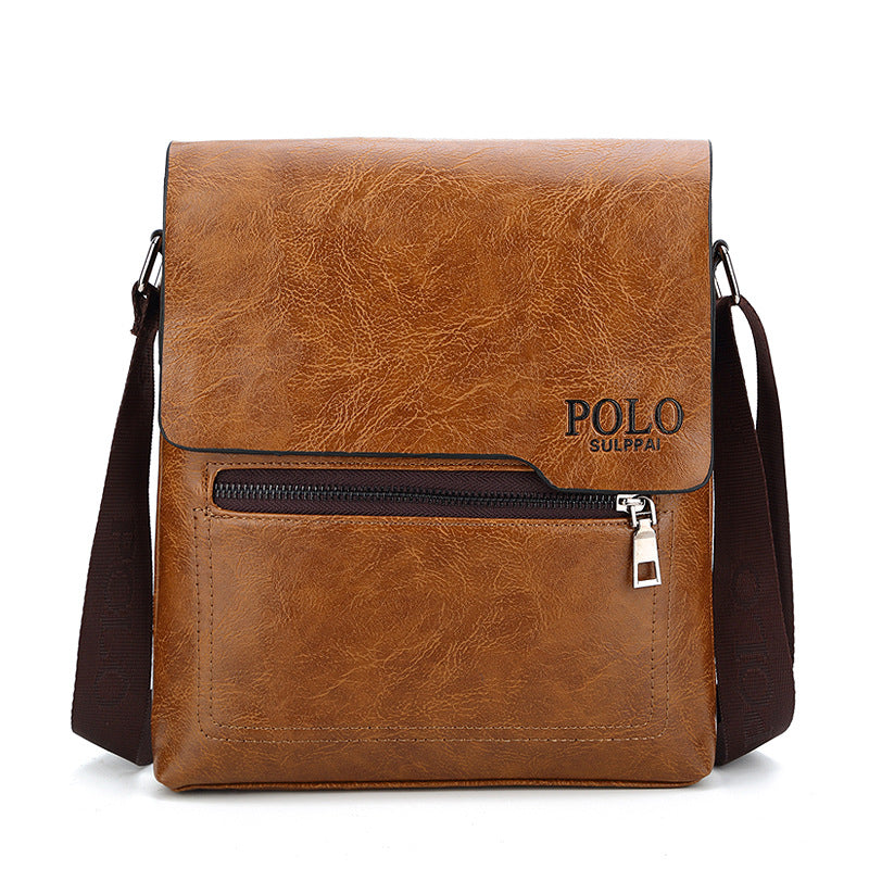 Male PU leather single shoulder bag fashion shoulder bag business bag men's crossbody bag business cross-body sling bag