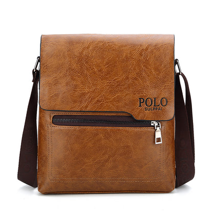 Male PU leather single shoulder bag fashion shoulder bag business bag men's crossbody bag business cross-body sling bag