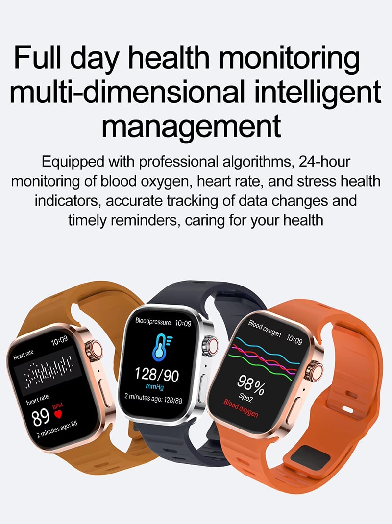 Smart Watch Bluetooth Call Message Push Heart Rate Blood Pressure Monitoring Smartwatch Men Women Outdoor Sports Waterproof Fitness Tracker High Quality Watch