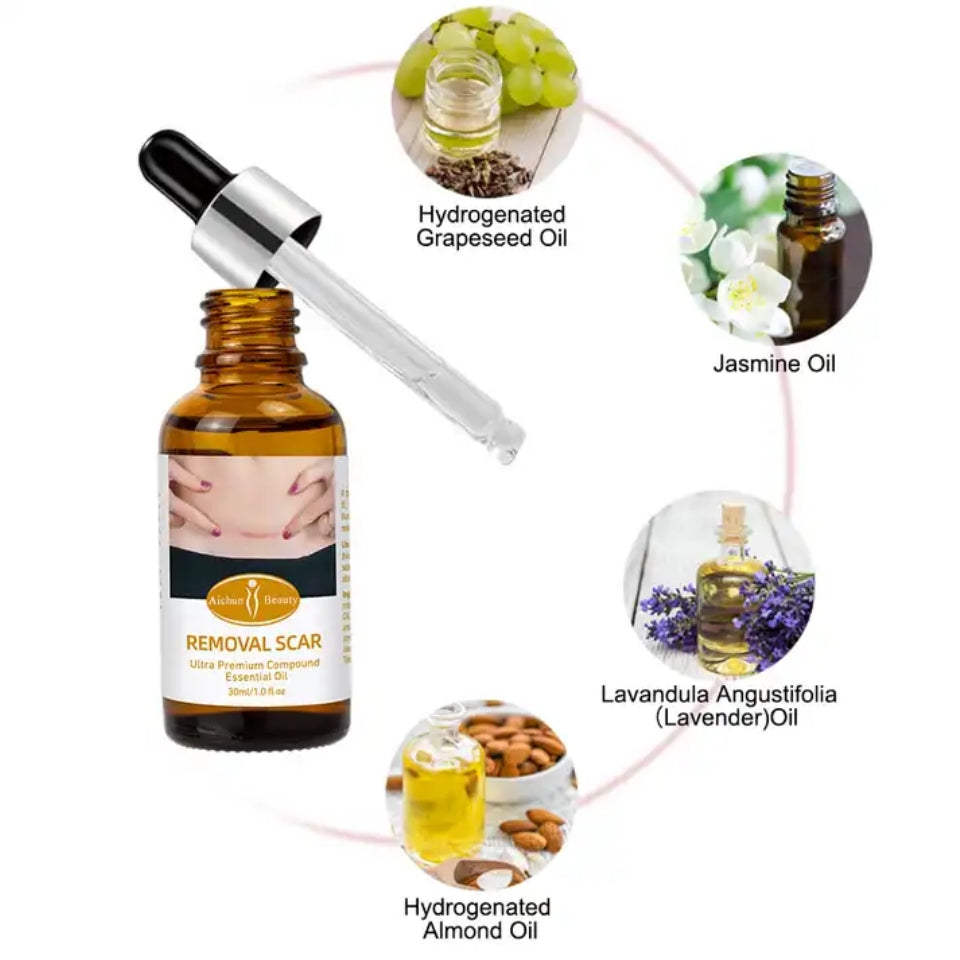 Removal Scar Ultra Premium Compound Essential Oil - Vitalizes Skin Cells Counteracts Aging Repair Scars Remover - Aichun Beauty