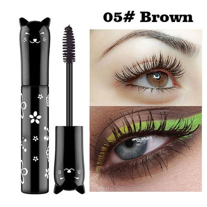 6 Color Mascara Waterproof Fast Dry Eyelashes Curls Extension Make-Up Eyelashes Blue Pink Purple Black White Coffee Ink Mascara