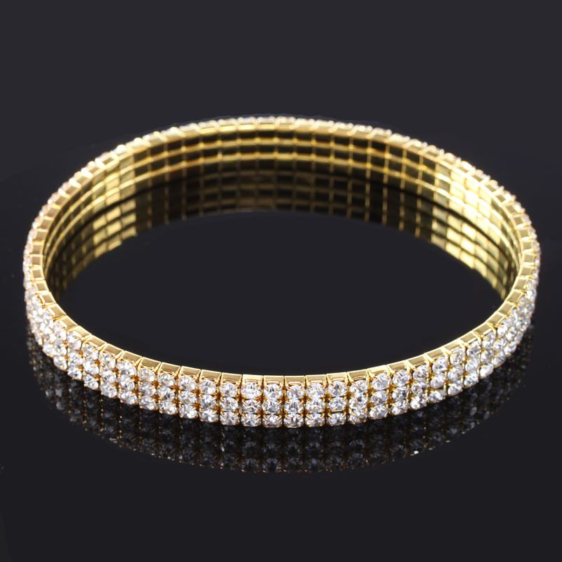 Anklet Anklet Three-drained rhinestone elastic anklet anklet fashion crystal rhinestone anklet anklet jewelry