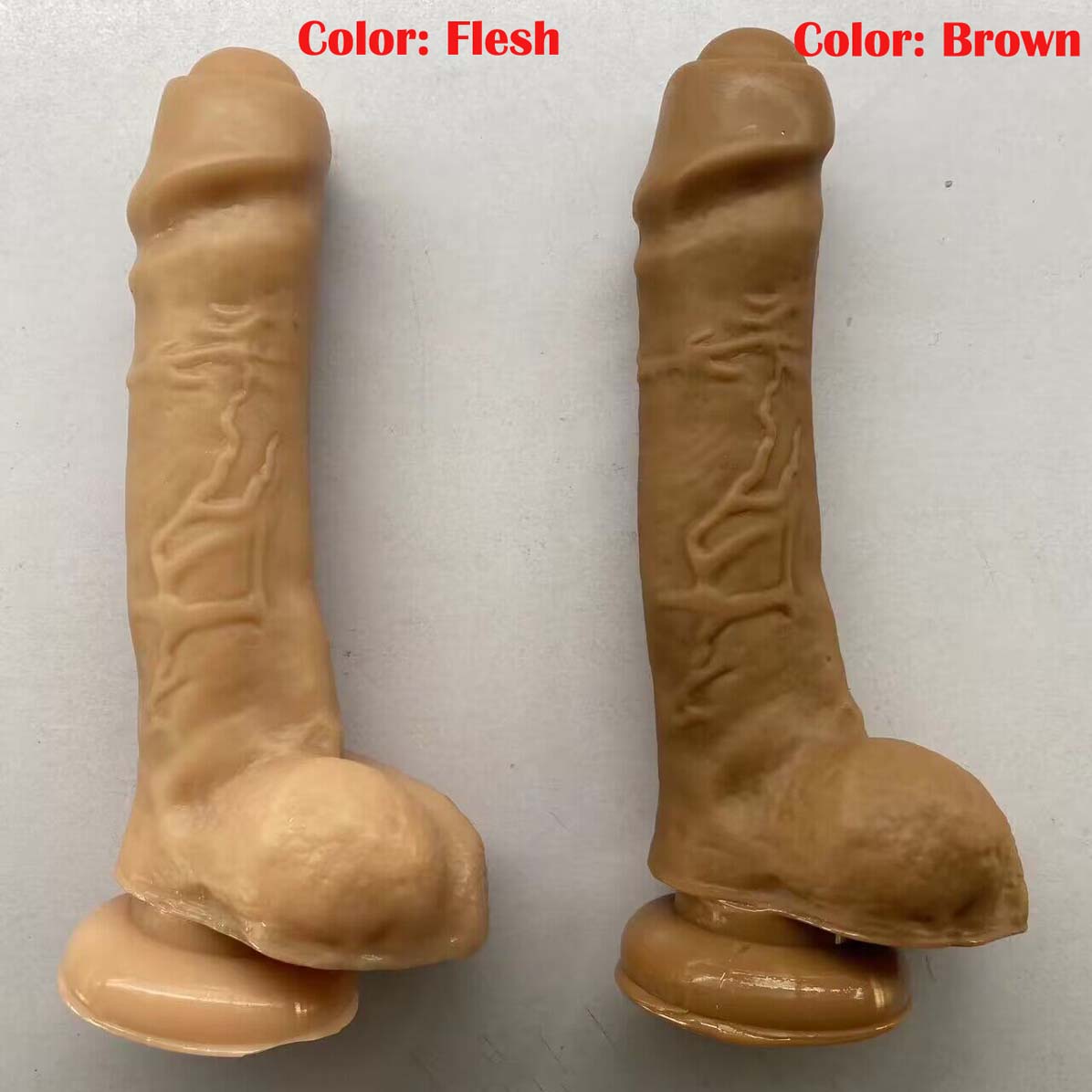 Large Realistic Silicone Dildo Lifelike Veined Monster Cock with Balls Strong Suction Cup Hands-Free Play Anal Plug Penis G-spot Jelly Dong Adult Sex Toys for Women Ladies Couples Solo Play