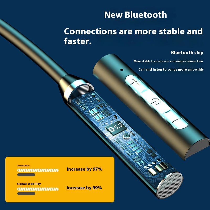 Frank Y49 Super Bass Popular neck wireless sports Earphones neck Bluetooth 5.1 in ear Earphones for iOS Android phones