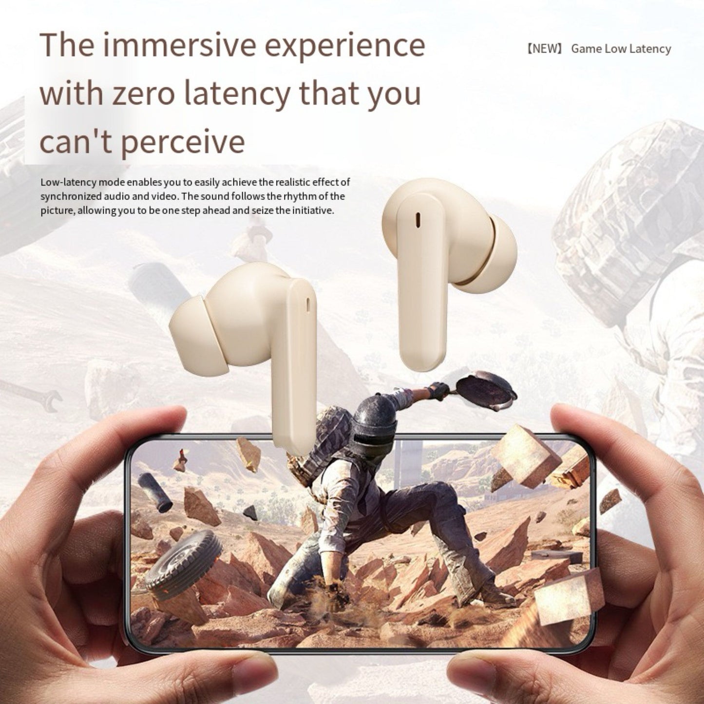 Wireless Earbuds Bluetooth Earphones HiFi Ear Buds Bass Stereo Bluetooth Headphones with ENC Noise Cancelling Mic IP7 Waterproof in Ear LED Display Charging Case Ear Buds for Pad Workout Sports