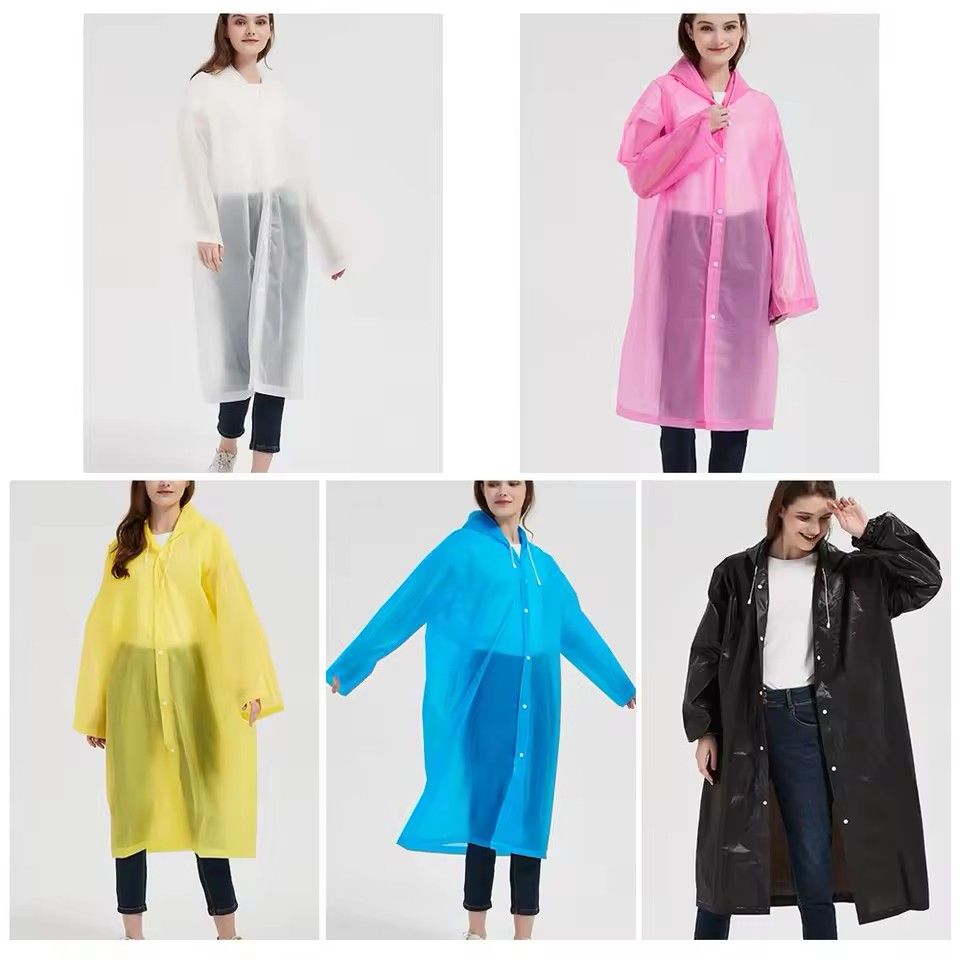 Disposable Adults Reusable Raincoats,Waterproof Rain Ponchos,Adults-Reusable Emergency Raincoats with Hoodand Drawstring