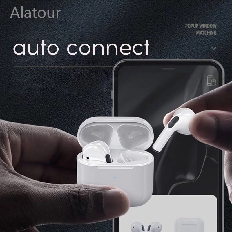 RichRipple Pro 6 Bluetooth Earphone(pro3 upgrade mini size) Pro6 Wireless Bluetooth Earpods for android&ios Pods Earbuds White with Black Covers