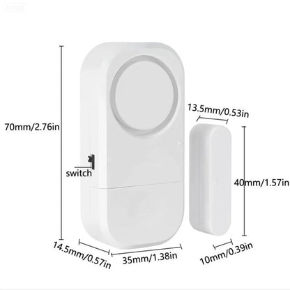 Horn Door Window Anti-Theft Alarm Wireless Burglar Alarm Home Security System Security Sensor Magnetic Contact Alarm Magnetic Sensor Home Safety Device Mini Horns & Sirens Anti-theft Device Burglary