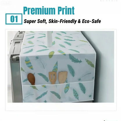 2-in-1 Multi-functional Refrigerator Storage Bag Cover Cloth Protects Refrigerator From Scratches Protects From Grease Dust Organizes Cookware Stores Kitchen Tools washing machine Hanging Bag