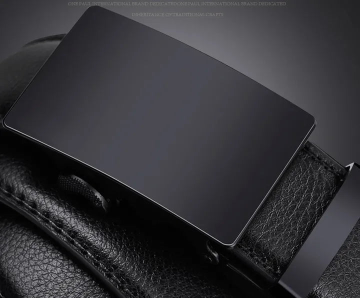 Men's Ratchet Belt with Automatic Sliding Buckle Belt Men Top Quality Luxury Leather Belts for Men,Strap Male Metal Automatic Buckles mens belt,ratchet belt buckle,adjustable belt,black belt