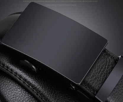Men's Ratchet Belt with Automatic Sliding Buckle Belt Men Top Quality Luxury Leather Belts for Men,Strap Male Metal Automatic Buckles mens belt,ratchet belt buckle,adjustable belt,black belt