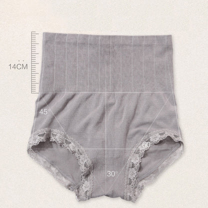 3 Pcs Women's underwear high-waist postpartum tummy tuck pants ladies hip Lift body sculpting pants Girls' lace panties Comfortable body briefs students Lingerie